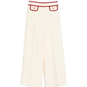 Valentino - Crepe Couture Wide Leg Broek - Wit - Dames