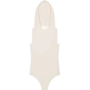 Courrèges, Dames, Tops, Beige, Maat: M Poliester,