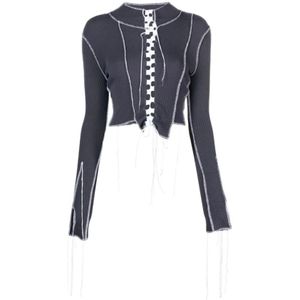 Julfer, Dames, Truien, Grijs, Maat: XS