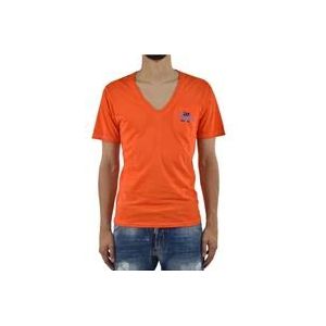 Dsquared2 Oranje Heren Grafisch Print T-Shirt Mod.S71GD0123S21600186 , Orange , Heren , Maat: S