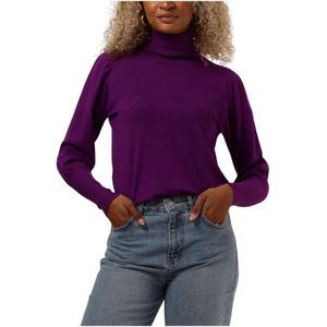 Notre-v, Dames, Truien, Paars, Maat: 2XL Leer,