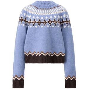 Alanui, Dames, Truien, Blauw, Maat: L Wol,