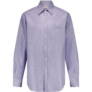 Valentino Garavani, Heren, Overhemden, Blauw, Maat: M Katoen,