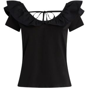 Liu Jo, Dames, Tops, Zwart, Maat: S Katoen,