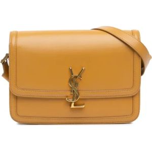 Yves Saint Laurent Vintage, Dames, Pre-owned, Bruin, Maat: ONE Size Leer,