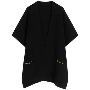 Twinset, Dames, Jassen, Zwart, Maat: ONE Size Viscose,