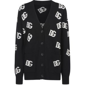 Dolce & Gabbana, Dames, Truien, Zwart, Maat: S Wol,