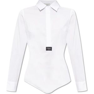 Coperni, Dames, Tops, Wit, Maat: 2XS Katoen,