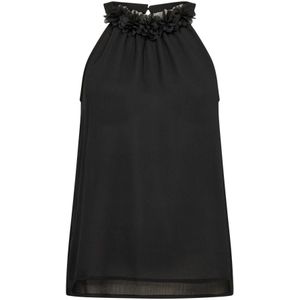 Cream, Dames, Tops, Zwart, Maat: 3XL Poliester,