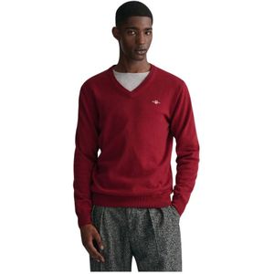 Gant, Heren, Truien, Rood, Maat: 3XL Wol,