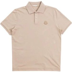 Moncler, Heren, Tops, Beige, Maat: 2XL Katoen,