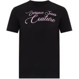 Versace Jeans Couture - T-shirt - Zwart - Dames - Met Glinsterende Pailletten