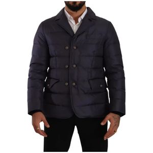 Dolce & Gabbana, Heren, Jassen, Blauw, Maat: XS Zijde,