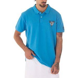 Just Cavalli, Heren, Tops, Blauw, Maat: M Katoen,