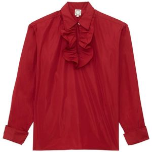 Ines de la Fressange Paris, Dames, Blouses & Shirts, Rood, Maat: L Zijde,