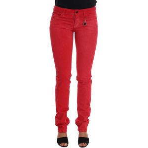 Costume National, Dames, Jeans, Rood, Maat: W27 Katoen,