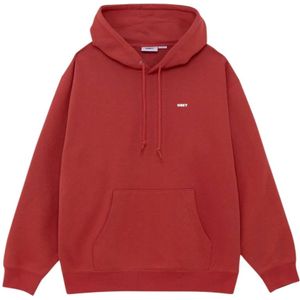 Obey, Heren, Sweatshirts & Hoodies, Rood, Maat: L Katoen,