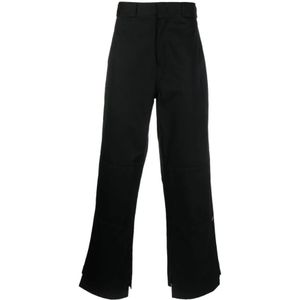 Palm Angels, Heren, Broeken, Zwart, Maat: S Katoen,
