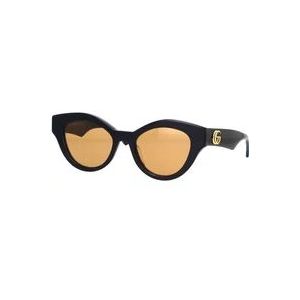 Gucci Minimalistische Cat-Eye Zonnebril , Black , Dames , Maat: 51 MM
