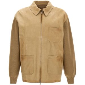 Golden Goose, Heren, Jassen, Beige, Maat: M Wol,