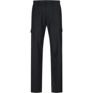 Etro, Heren, Broeken, Blauw, Maat: S Wol,