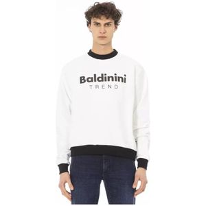 Baldinini, Heren, Sweatshirts & Hoodies, Wit, Maat: 4XL Katoen,
