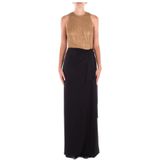 Lauren Ralph Lauren - Avondjurk - Camel/Zwart - Maxi - Mouwloos