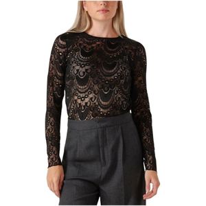 Cph Muse - CMLACIE-TEE - Blousetop - Zwart - Effen - Ronde Halslijn