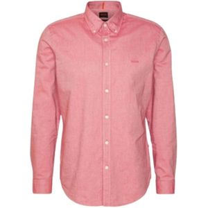 Hugo, Heren, Overhemden, Roze, Maat: M Katoen,