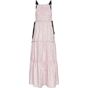 Ganni, Dames, Jurken, Roze, Maat: S Katoen,