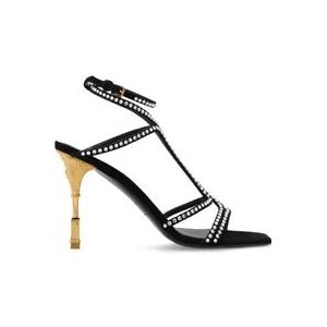 Balmain Moneta sandalen met hak , Black , Dames , Maat: 38 EU