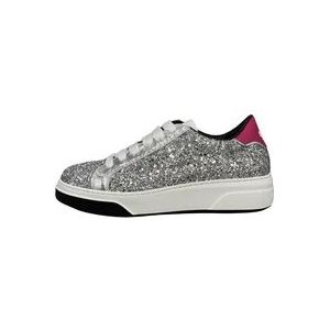 Dsquared2 Glitter Sneakers - Zilver, 36 , Gray , Dames , Maat: 38 EU
