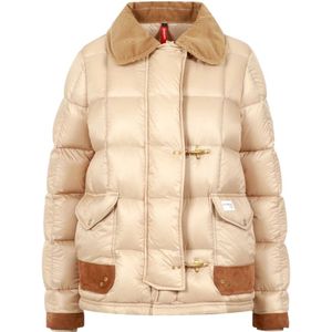 Fay, Dames, Jassen, Beige, Maat: XS Nylon,