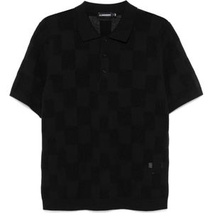 J.Lindeberg, Heren, Tops, Zwart, Maat: L Katoen,