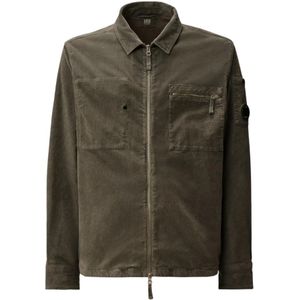 C.P. Company - 19CMOS097A006410O - Overhemd - Grijs - Ribfluwelen - Casual - Katoen