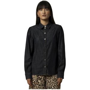 Kocca, Dames, Blouses & Shirts, Zwart, Maat: L Denim,