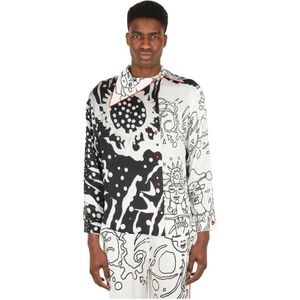 Honey Fucking Dijon, Heren, Overhemden, Wit, Maat: M Satijn,