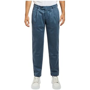 Bugatti - Bandplooibroek - Marine - Tapered Fit - Met Flexcity Jersey Stretch