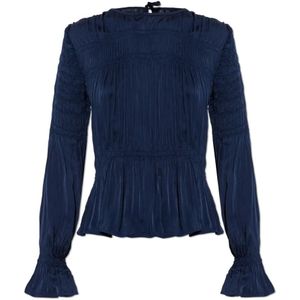 By Malene Birger, Dames, Blouses & Shirts, Blauw, Maat: XS Viscose,