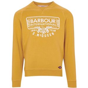 Barbour, Heren, Sweatshirts & Hoodies, Geel, Maat: 2XL Katoen,