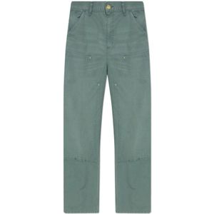 Carhartt Wip, Heren, Broeken, Groen, Maat: W33 Katoen,