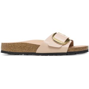 Damessandalen Birkenstock Madrid Big Buckle Natural Leather Patent