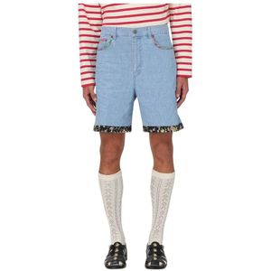 Valentino, Heren, Korte broeken, Blauw, Maat: W31 Denim,