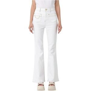 Ganni, Dames, Jeans, Wit, Maat: W26 Katoen,