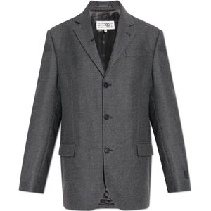 MM6 Maison Margiela, Heren, Jassen, Grijs, Maat: L Wol,