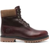 Timberland - Veterschoenen - Rood - Leer - Waterdicht - Anti-fatigue Inlegzool