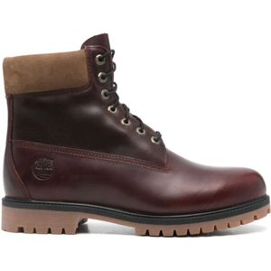 Timberland - Veterschoenen - Rood - Leer - Waterdicht - Anti-fatigue Inlegzool