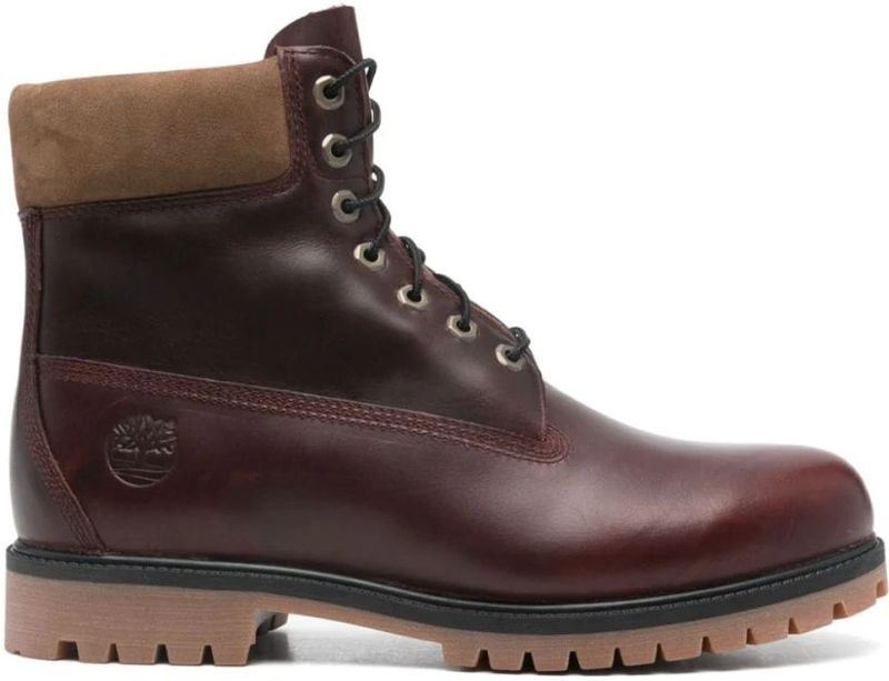 Timberland - Veterschoenen - Rood - Leer - Waterdicht - Anti-fatigue Inlegzool