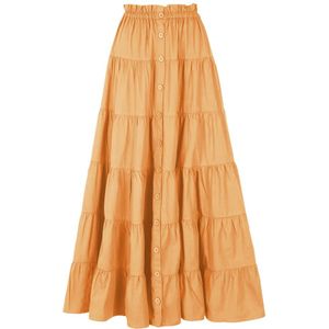 Antik Batik, Dames, Rokken, Oranje, Maat: S Katoen,