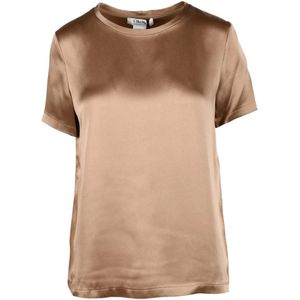 Max Mara, Dames, Blouses & Shirts, Bruin, Maat: S Viscose,